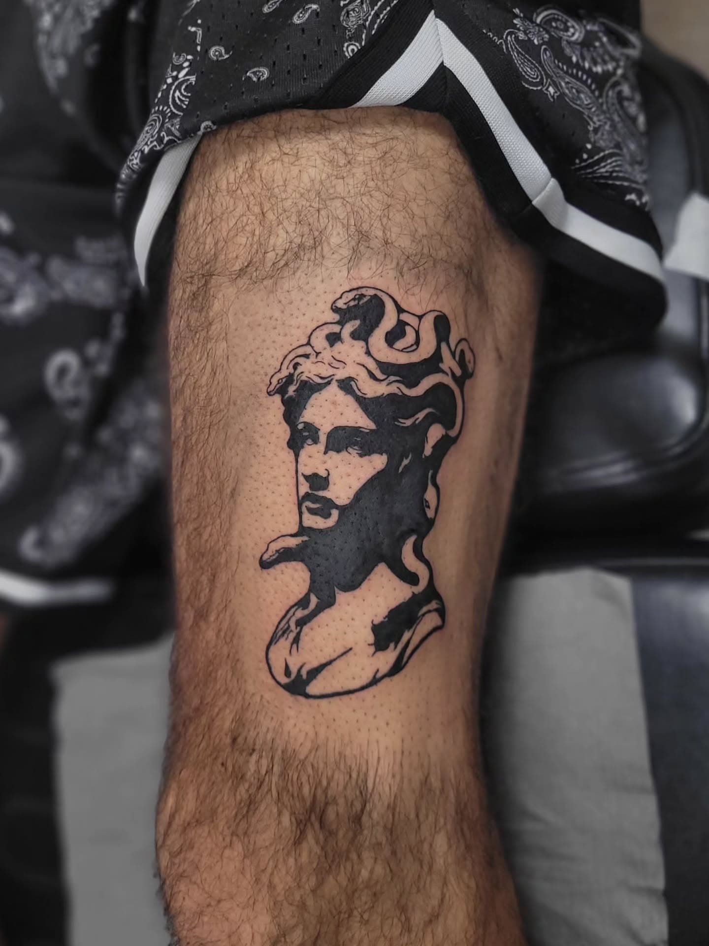Medusa — Dark realism tattoo by Bash