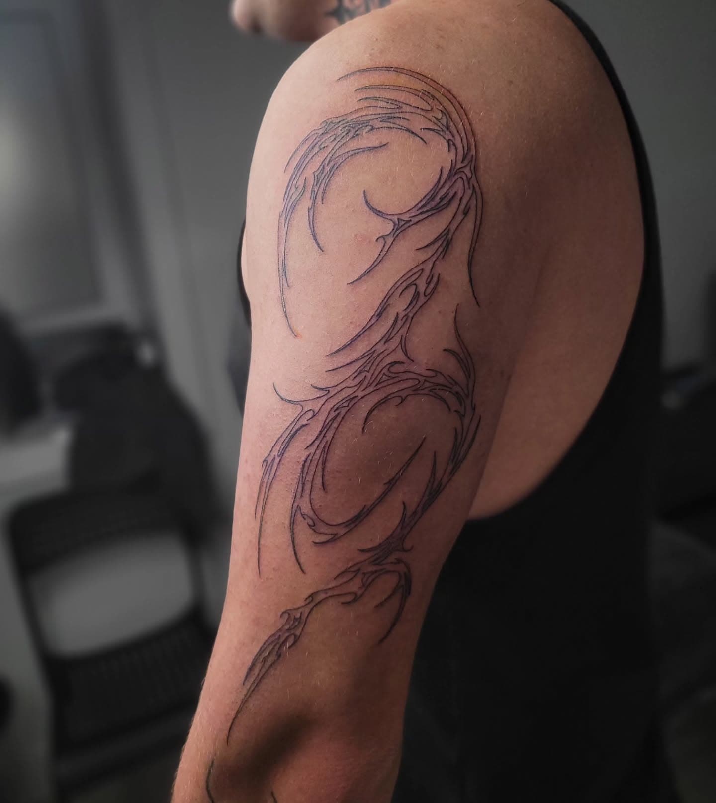 Whip Sigil — Blackwork tattoo by Bash