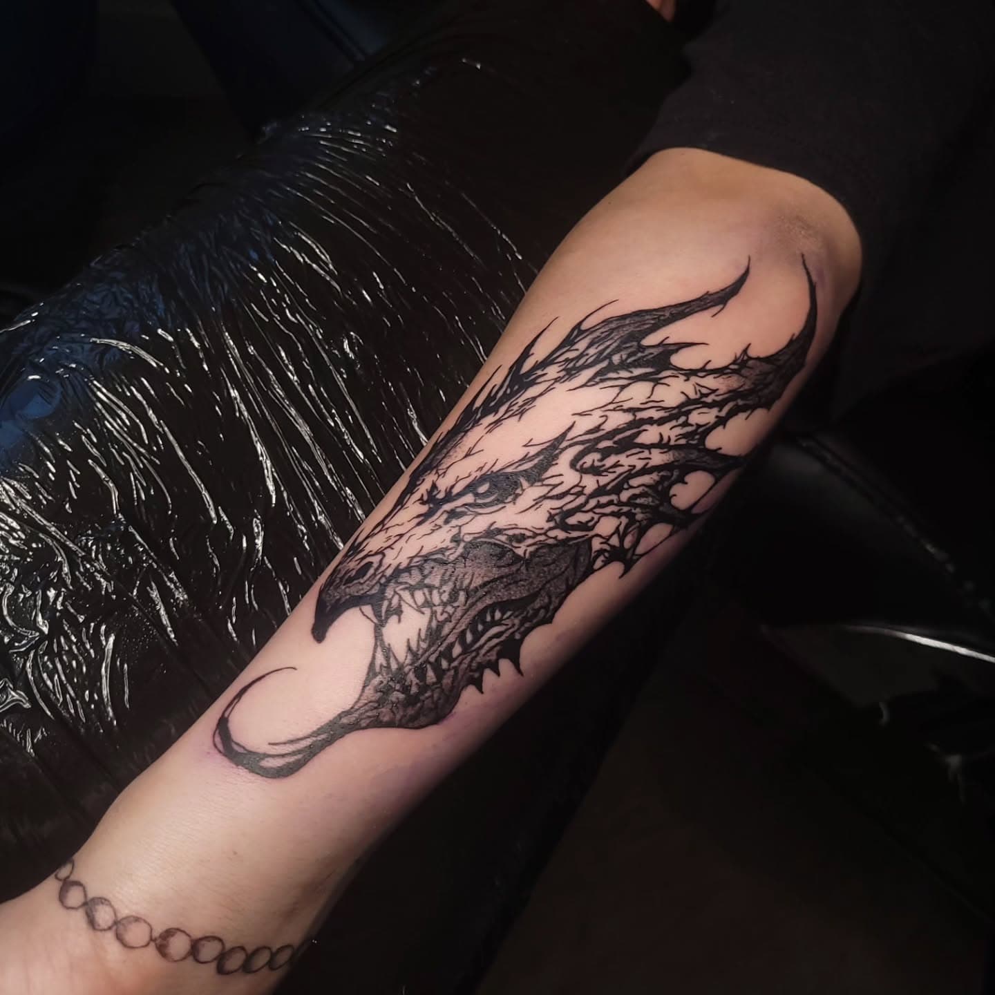 Dark realism. — Sigil Dragon — forearm by Bash